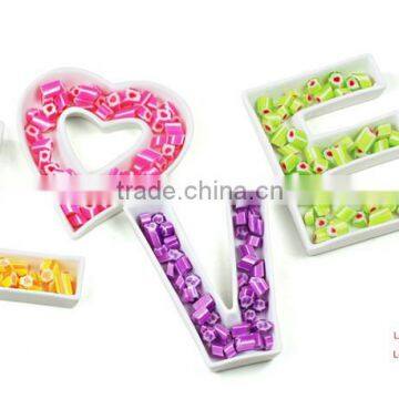 LOVE Ceramic letter candy dishes love dessert plate