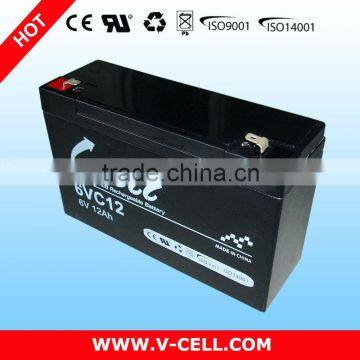 6V 12Ah deep cycle battery for solar