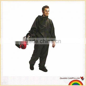 waterproof polyester pvc rainsuit