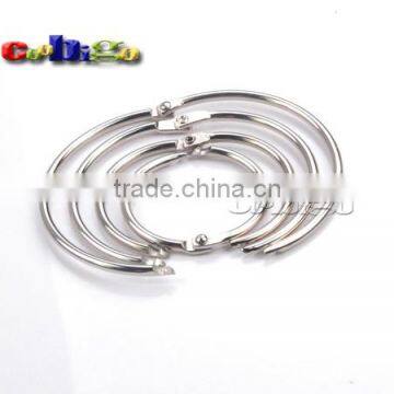 Loose Leaf Binder Hinge Snap Ring Opening Hook Holder Nickel Plated Iron O-Ring #FLQ075                        
                                                Quality Choice