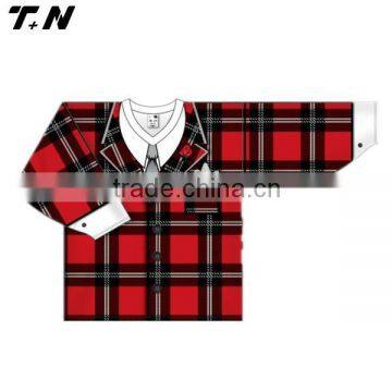 2015 stylish dye sublimated plaid printing hockey jersey