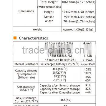 Wholesalers Guangzhou Low Price 12v 4.5ah Ups Inverters Battery photo-5