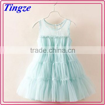 Hot children lace material pure color dress for 2-7 year old little girl dress baby child dress wholesale