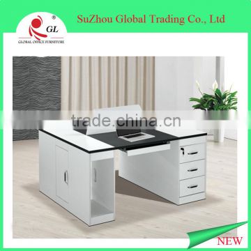 Modern Wooden Office Cubicle Workstation for 2 people