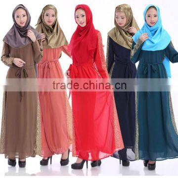 Wholesale new model popular muslim women plus size maxi long dress