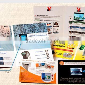 Customized 4.3" video greeting brochure card for advertising & greeting