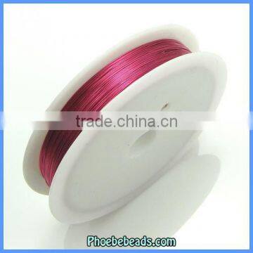 Wholesale 0.6mm Fuchsia Colored Copper Beading Wire JTW-C005