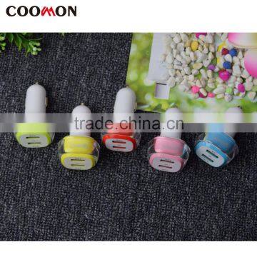 Dual Usb Port Phone Car Charger for All Digital Devices Total Output 5V 3.0A