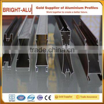 Anodized bronze and champagne aluminum extruded profile, aluminium frame case glass wall