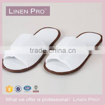 Washable White Cheap Personalized Hotel Slippers for Guests