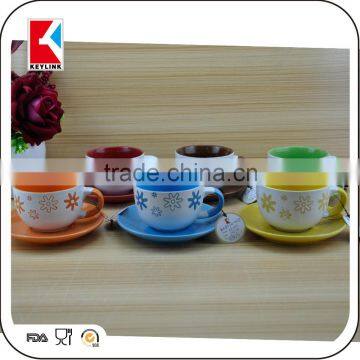 wholesale stoneware cups mugs/bulk ceramic cup and saucer