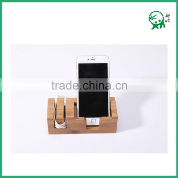 Bamboo Stationary Mobile Phone Stands and Holders