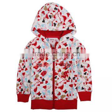 (F3011) cream18M-6Y kids wholesale winter clothes children winter coat baby girls hoodies with embroidery and beads