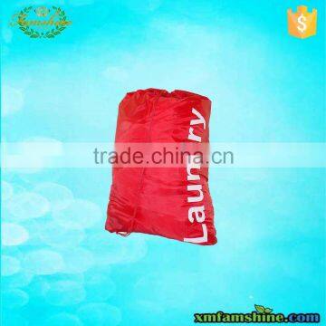 wholesale promotional polyester nylon drawstring laundry bag