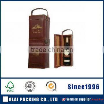 exquisite fashion top grade leather wine box