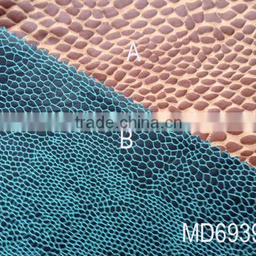 Artificial snakeskin imitation leather faux suede fabrics, bedding or shoes MD69395