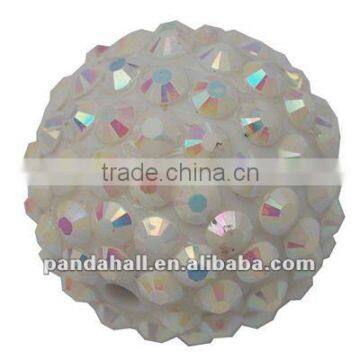 Resin Rhinestone Disco Beads(CLAY-G007-15)