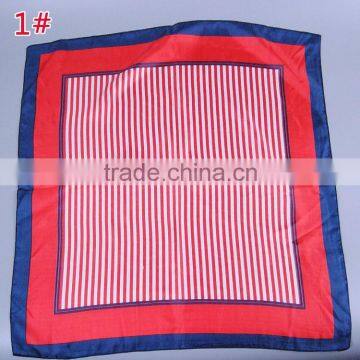 Striped Fahsion Printed Square Scarf Stain Square Scarfs 40%Cotton 60% Polyester 60*60 scarves shawls