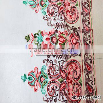 Best-Selling Cord Embroidery Design On Polyester Fabric Curtain Fabric