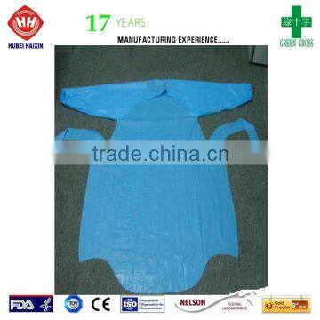 USA South America disposable CPE gown PE gown open back AAMI Level 3