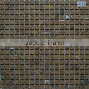 Rainforest Brown Stone Mosaic Wall Tile Hall Decoration Material