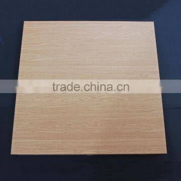 Wood Grain Suspended Aluminum Ceiling Open Frame Ceiling Perforated Clip In Ceiling Tile