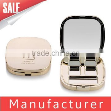 China Manufacturer Empty 4 Color Gold Eye Shadow Container With Mirror