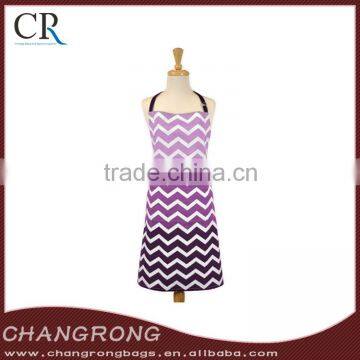 trendy chevron ombre chef apron pattern with adjustable neck and waist ties