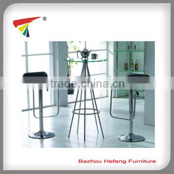 round glass bar table