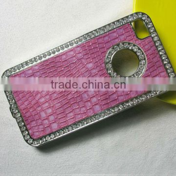 Side Rhinestone Pink Lady Mobile Shell