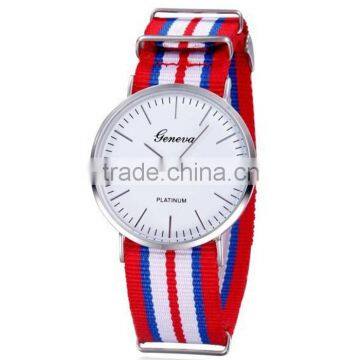 Hot Style Fashion Design Watch Business Nylon Tape Ultra-thin Stripe Watch Silicone Sports Watch