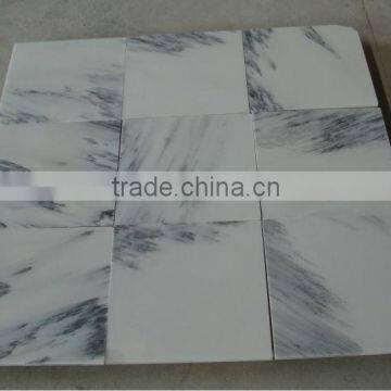 Chinese cheap polished Carrara white marble tiles