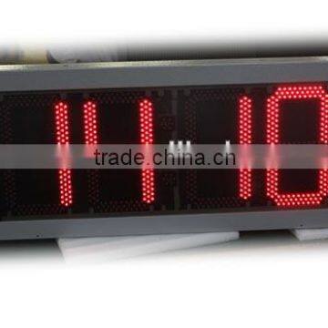 Support multi language battery solar power led time and temperature signs