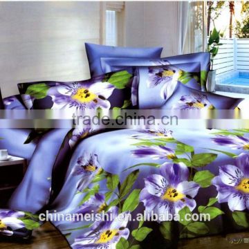 100% Ployester HD printed floral 4 pcs set 3D bed linens