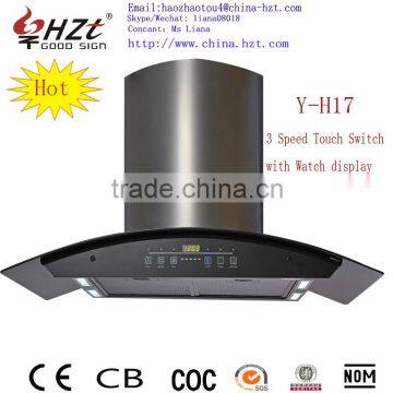 Wonderful Touch switch Stainless steel filter kitchen range hood for sale