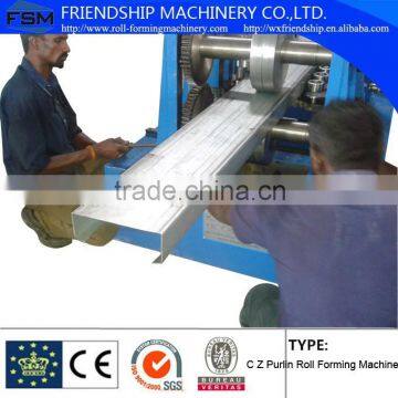 Galvanized Steel C Z Purlin Roll Forming Machine