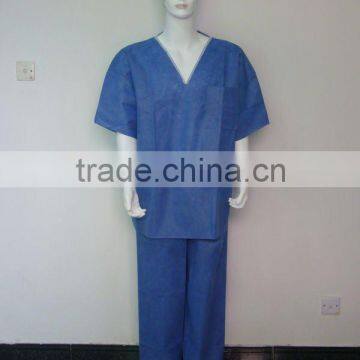 Disposable 30g hospital nonwoven patient gown short sleeves