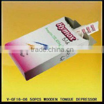 V-GF16-14 50PCS Adult Disposable Sterile Medical Wooden Tongue Depressor With Paper Box photo-4