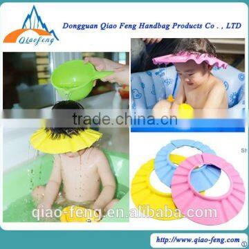 adjustable baby shower cap/baby bathing cap/baby shampoo cap with buttons