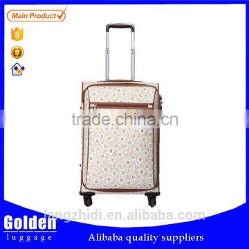 new fashion design printing pictures luggage bags with different arwork PU luggage trolley