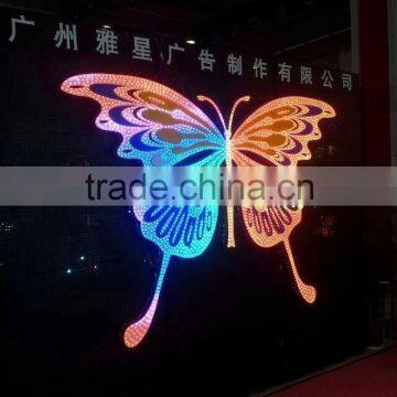 Eye catching punching holes exposed led outdoor advertising sign