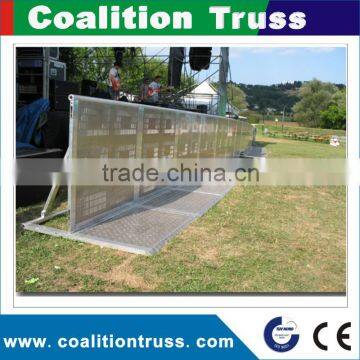 Supplier aluminum concert crowd control traffic road safety barrier for sale