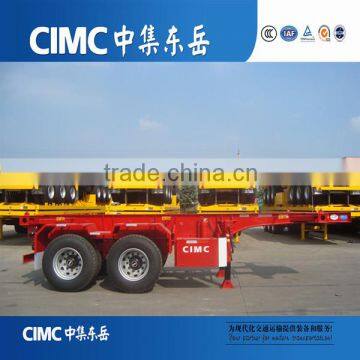 China CIMC 2 Axle Chassis Semi Trailer Container Transport Truck Trailer photo-6