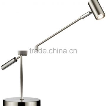 Modern silver led desk/table lamp for home or hotel using