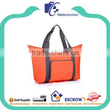 210D Polyester Women Shopping Zipper Folding Bag photo-5