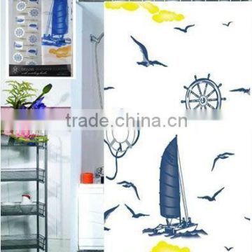 printed Sailing bathroom shower curtain