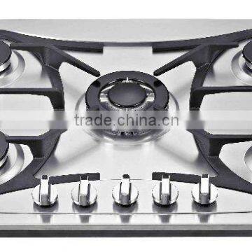 2014 5 Burner Stainless Steel Gas Hob Zhongshan Factory OEM Service(Model no: Z845-ABCCD)))