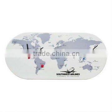 world time clock metal case