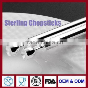 FDA silver plate chopsticks wholesale flatware with replaceable head for hotel household gift dealer