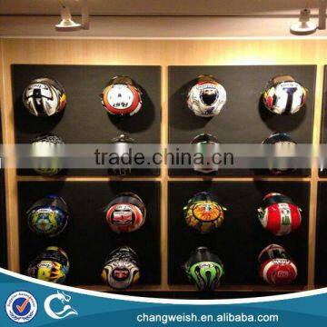 hanging wall helmet display rack and display cabinets